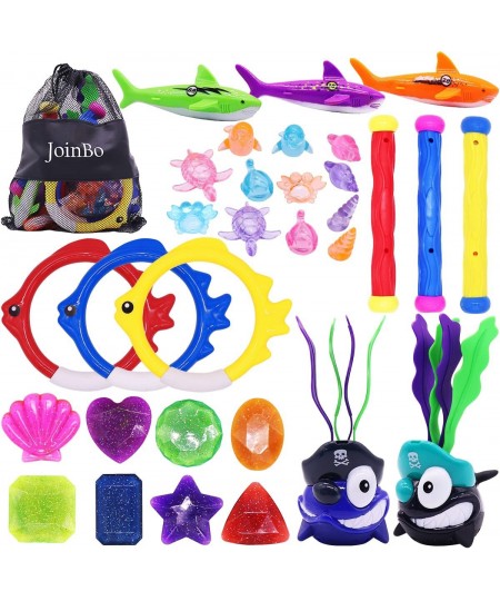 Pool Toys 32 Pack Summer Pool Diving Toys for Kids Fun Swimming Pool Games Sinking Toy Set swim dive toys Underwater Diving G...