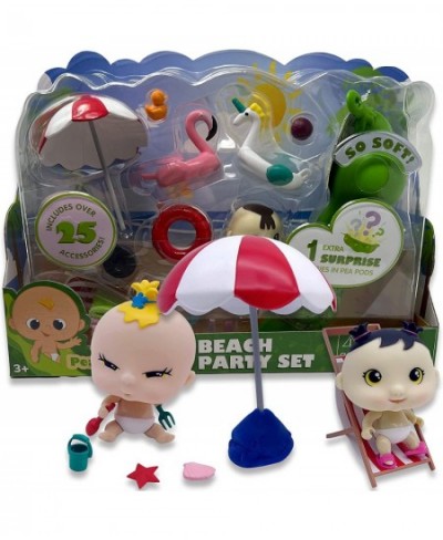 Pea Pod Babies - Beach Party Set - Over 30 Pieces Including Two Mini Collectible Dolls $51.52 - Dolls