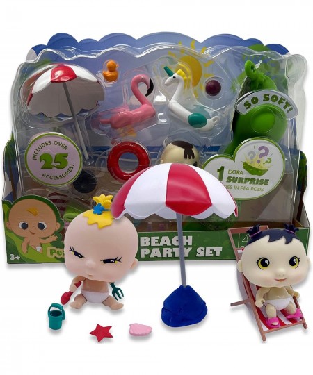 Pea Pod Babies - Beach Party Set - Over 30 Pieces Including Two Mini Collectible Dolls $51.52 - Dolls