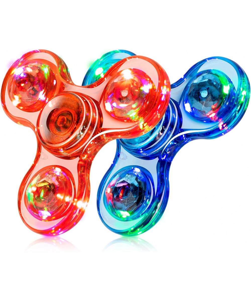 Fidget Spinner 2 Pack LED Light Up Fidget Toys Crystal Finger Toy Hand Fidget Spinners-Kids for Reducing Boredom ADHD Anxiety...