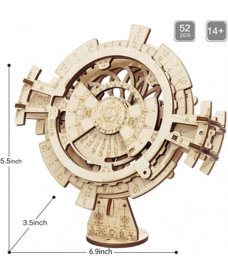 3D Jigsaw Puzzle Clockwork Construction Set DIY Mechanical Model Build Kit Laser Cut Woodcraft (Perpetual Calendar) $26.00 - ...