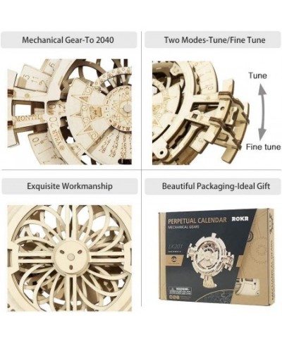 3D Jigsaw Puzzle Clockwork Construction Set DIY Mechanical Model Build Kit Laser Cut Woodcraft (Perpetual Calendar) $26.00 - ...