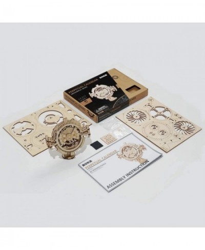 3D Jigsaw Puzzle Clockwork Construction Set DIY Mechanical Model Build Kit Laser Cut Woodcraft (Perpetual Calendar) $26.00 - ...