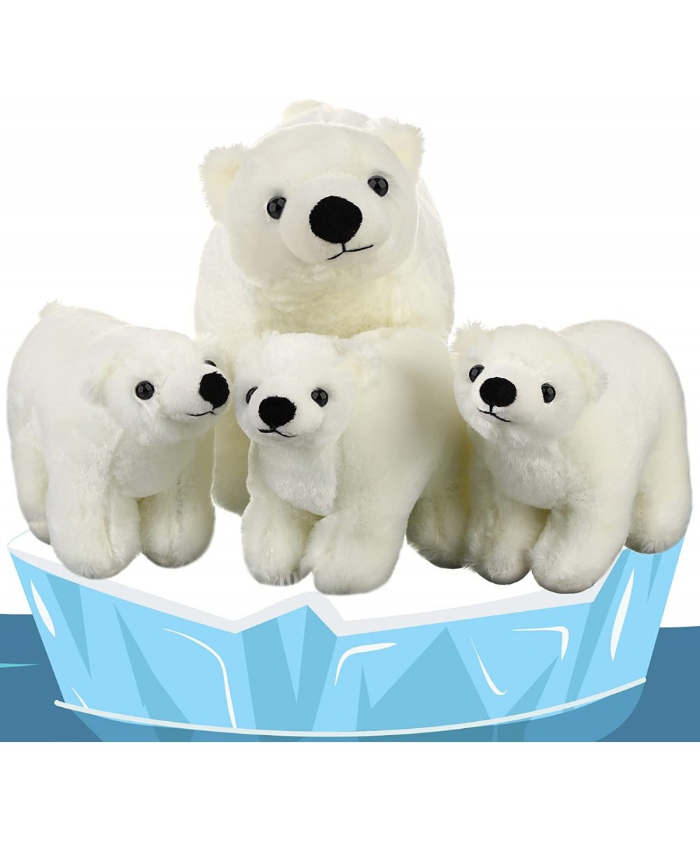 4 Pcs Polar Bear Stuffed Animal Set Large White Stuffed Bear Soft Polar Bear Plush Toy Cuddly Bear Gifts for Boys Girls Chris...