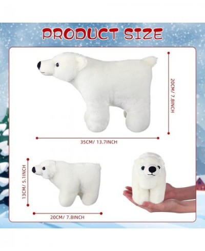 4 Pcs Polar Bear Stuffed Animal Set Large White Stuffed Bear Soft Polar Bear Plush Toy Cuddly Bear Gifts for Boys Girls Chris...