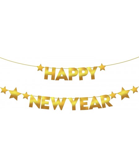 Gold Shiny Happy New Year Banner - No DIY 10 Feet | Foil NYE Banner 2023 for Happy New Year Decorations 2023 | New Years Eve ...