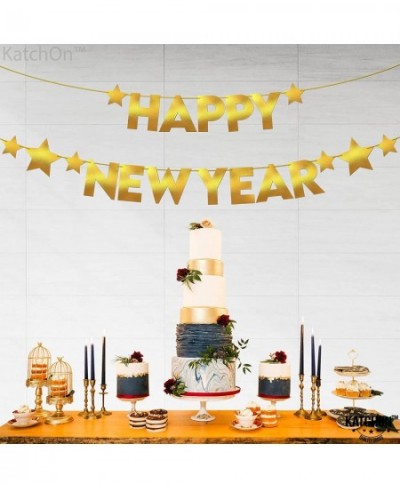 Gold Shiny Happy New Year Banner - No DIY 10 Feet | Foil NYE Banner 2023 for Happy New Year Decorations 2023 | New Years Eve ...