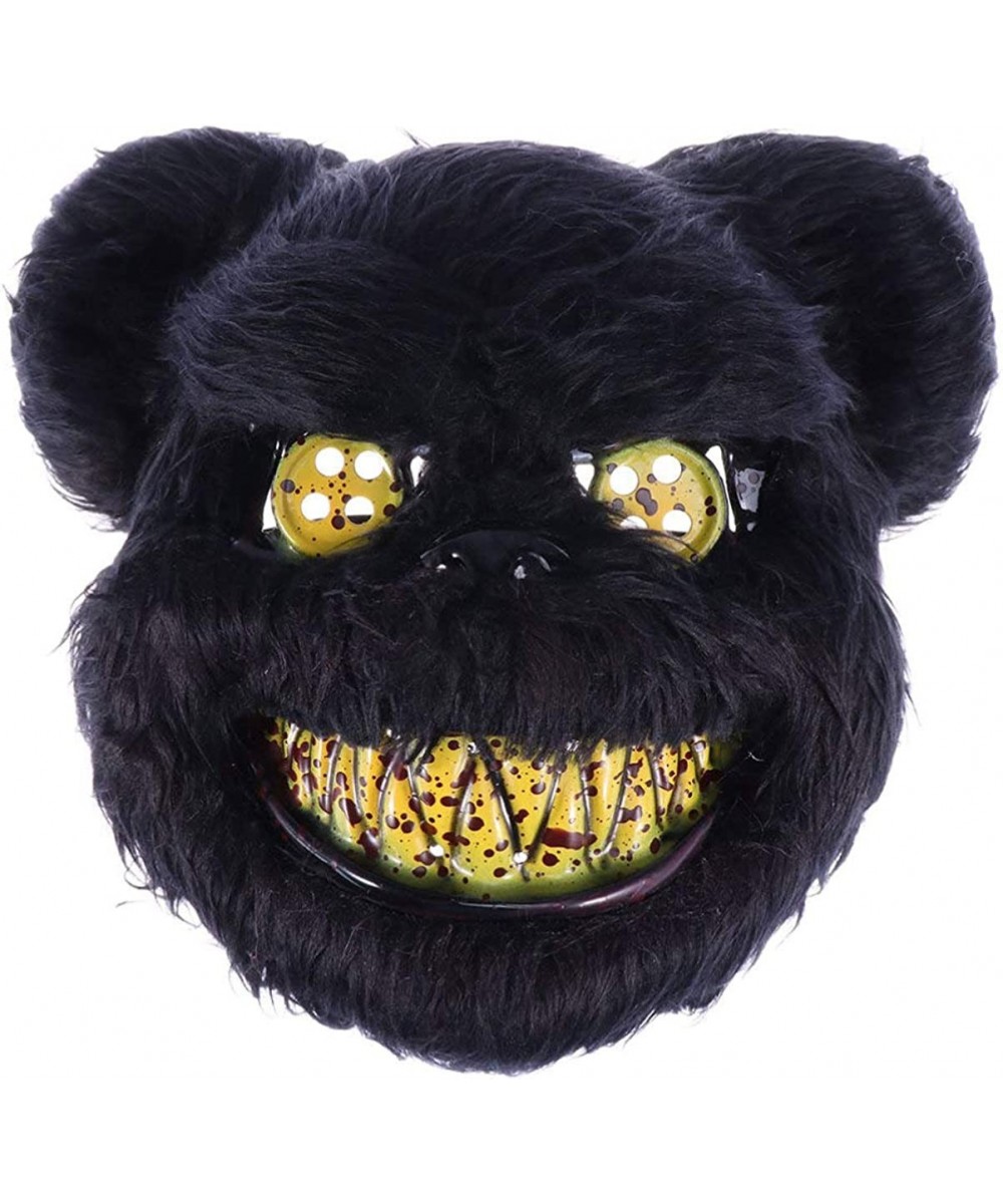 Halloween Bear Mask Animal Cosplay Mask Fancy Dress-up Accessory for Halloween Masquerade Cosplay Costume Party Mask Black $1...