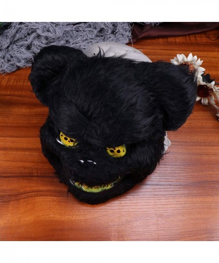 Halloween Bear Mask Animal Cosplay Mask Fancy Dress-up Accessory for Halloween Masquerade Cosplay Costume Party Mask Black $1...