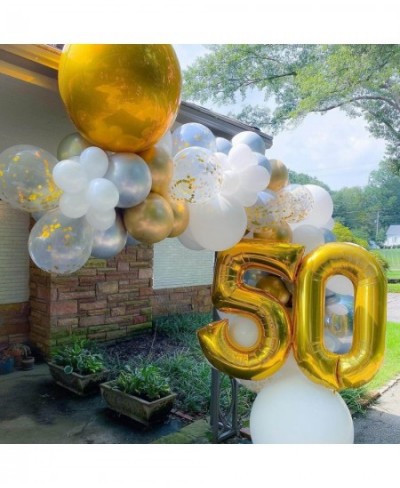 40 Inch Gold 15 Number Balloons Giant Jumbo Huge 15 or 51 Foil Mylar Helium Number Digital Balloons Gold Birthday Mylar Digit...