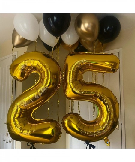 40 Inch Gold 15 Number Balloons Giant Jumbo Huge 15 or 51 Foil Mylar Helium Number Digital Balloons Gold Birthday Mylar Digit...