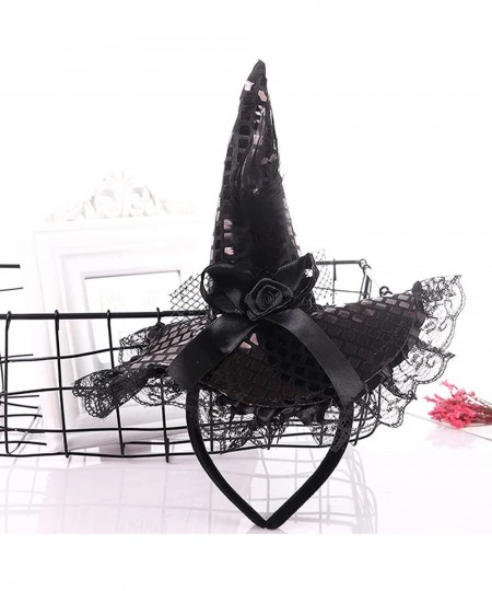 Halloween Women’s Witch Hat Headband and One Pairs Long Striped Socks Knee High Stocking for Halloween Party Favors Supplies ...