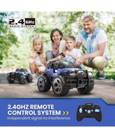 DE42 Remote Control Car RC Racing Cars 1:18 Scale 80 Min Play 2.4Ghz LED Light Auto Mode Off Road RC Trucks with Storage Case...