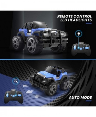 DE42 Remote Control Car RC Racing Cars 1:18 Scale 80 Min Play 2.4Ghz LED Light Auto Mode Off Road RC Trucks with Storage Case...