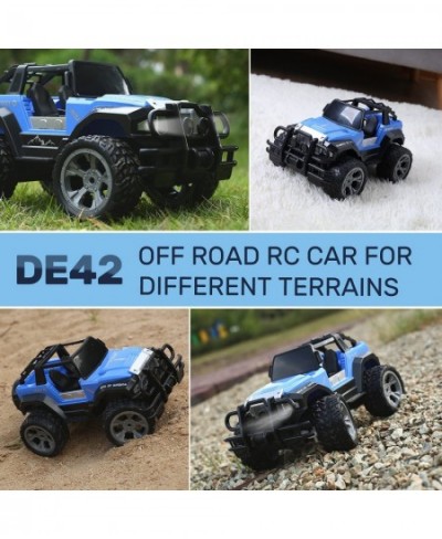 DE42 Remote Control Car RC Racing Cars 1:18 Scale 80 Min Play 2.4Ghz LED Light Auto Mode Off Road RC Trucks with Storage Case...