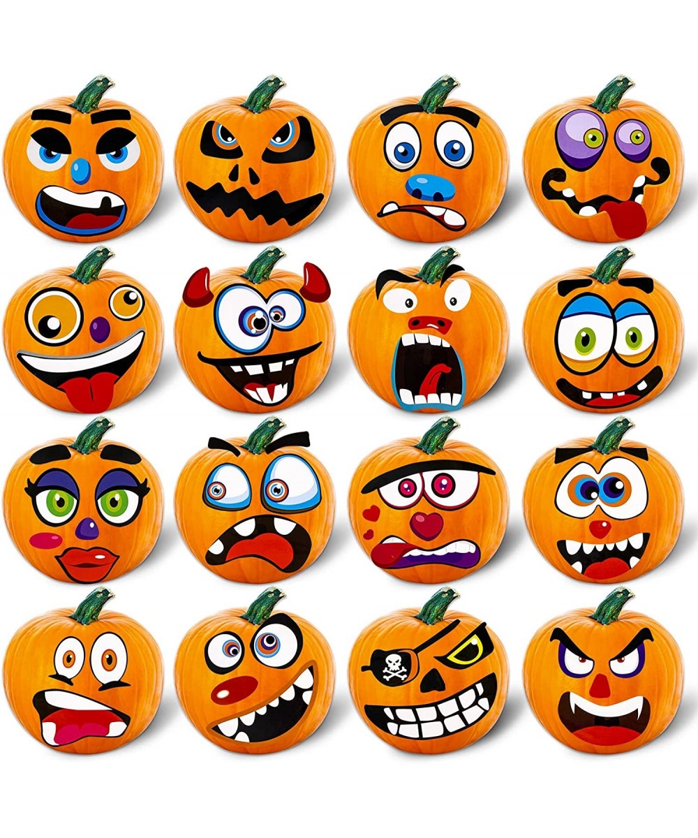 Halloween Pumpkin Decorating Kits Pumpkin Stickers Decorating Halloween Pumpkin Face Crafts for Kids Halloween Trick or Treat...