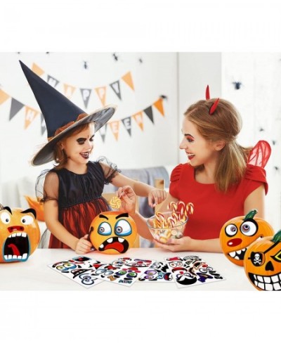 Halloween Pumpkin Decorating Kits Pumpkin Stickers Decorating Halloween Pumpkin Face Crafts for Kids Halloween Trick or Treat...