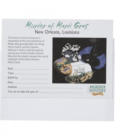 Murder Mystery Party Games - Murder At Mardi Gras Host Your Own New Orleans Murder Mystery Dinner for 8 Adult Players Solve t...