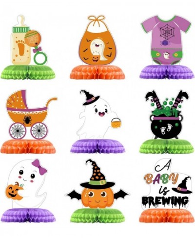 A Baby is Brewing Halloween Table Centerpiece A Baby is Brewing Baby Shower Decorations Ghost Witch Pumpkin Halloween Honeyco...