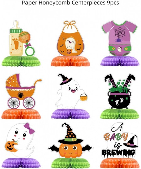 A Baby is Brewing Halloween Table Centerpiece A Baby is Brewing Baby Shower Decorations Ghost Witch Pumpkin Halloween Honeyco...