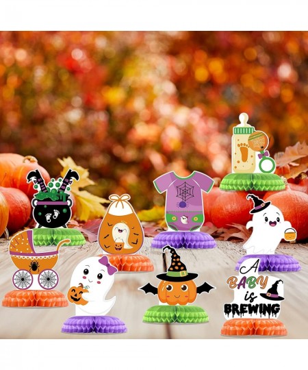 A Baby is Brewing Halloween Table Centerpiece A Baby is Brewing Baby Shower Decorations Ghost Witch Pumpkin Halloween Honeyco...