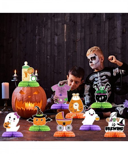 A Baby is Brewing Halloween Table Centerpiece A Baby is Brewing Baby Shower Decorations Ghost Witch Pumpkin Halloween Honeyco...