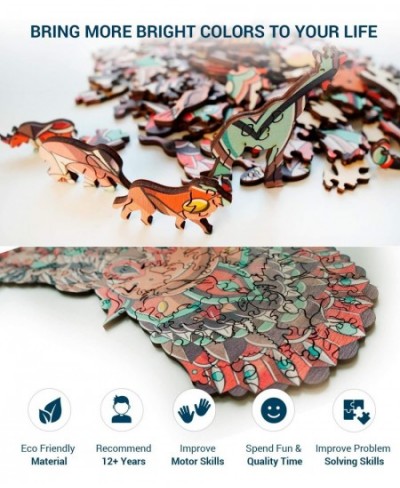 Animal Wooden Jigsaw Puzzles for Kids (12+ Years) Adult Teens Family Animal Majestic Shaped Natural Wood Puzzle Expert Level ...