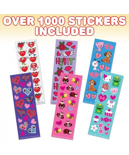 Valentine’s Day Stickers Assortment for Kids 100 Sheets with Over 1 600 Stickers Valentine Stickers and Treats Home-Made Holi...