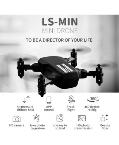 Mini Drone for Kids and Adults LS-MIN RC Quadcopter with 1080P Camera 360° Flip Gesture Photo/Video Track Flight Altitude Hol...