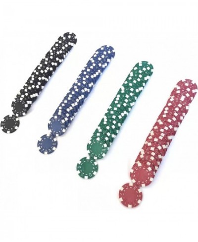 11.5g Clay Composite Dice Striped Casino Poker Chips- 4 Colors $25.74 - Casino Equipment