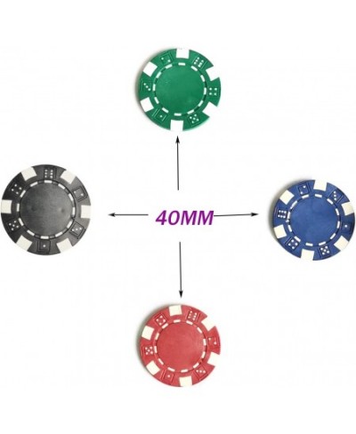 11.5g Clay Composite Dice Striped Casino Poker Chips- 4 Colors $25.74 - Casino Equipment