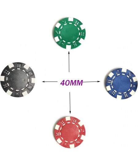 11.5g Clay Composite Dice Striped Casino Poker Chips- 4 Colors $25.74 - Casino Equipment