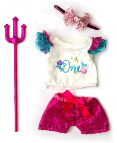 1 Set of Mermaid Pattern Clothes and Accessories for 18 Inch Girl Doll Outfits and Accessories - 1 Cotton Shirt 1 Sequin Pant...