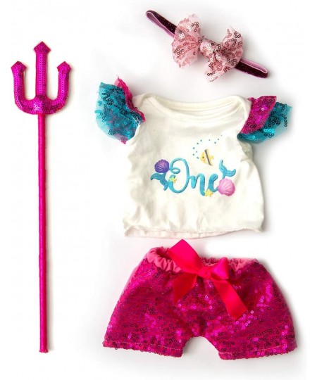 1 Set of Mermaid Pattern Clothes and Accessories for 18 Inch Girl Doll Outfits and Accessories - 1 Cotton Shirt 1 Sequin Pant...