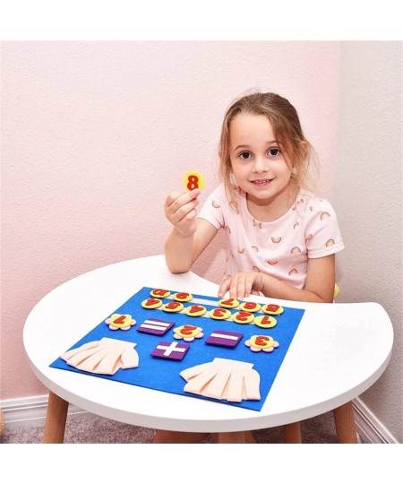 Felt Board Finger Numbers Counting Toy Math Numbers Montessori Teaching Learning Educational Sensory Toys for Toddlers Kids (...