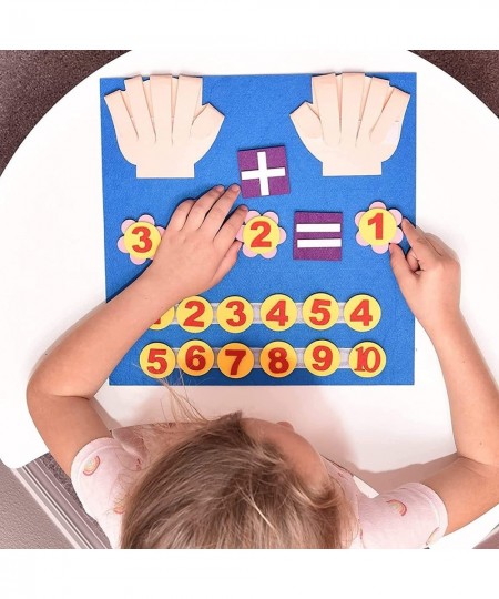 Felt Board Finger Numbers Counting Toy Math Numbers Montessori Teaching Learning Educational Sensory Toys for Toddlers Kids (...