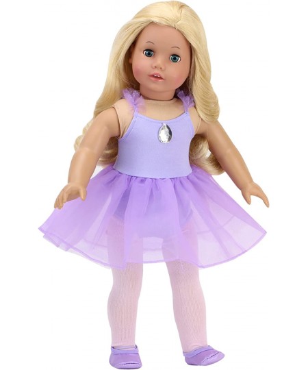 18 Inch Doll Ballet Outfit Lavender Ballet Leotard with Attached Skirt and Satin Ballet Slippers| Doll Sold Separately $26.50...