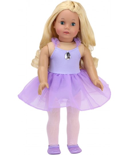 18 Inch Doll Ballet Outfit Lavender Ballet Leotard with Attached Skirt and Satin Ballet Slippers| Doll Sold Separately $26.50...