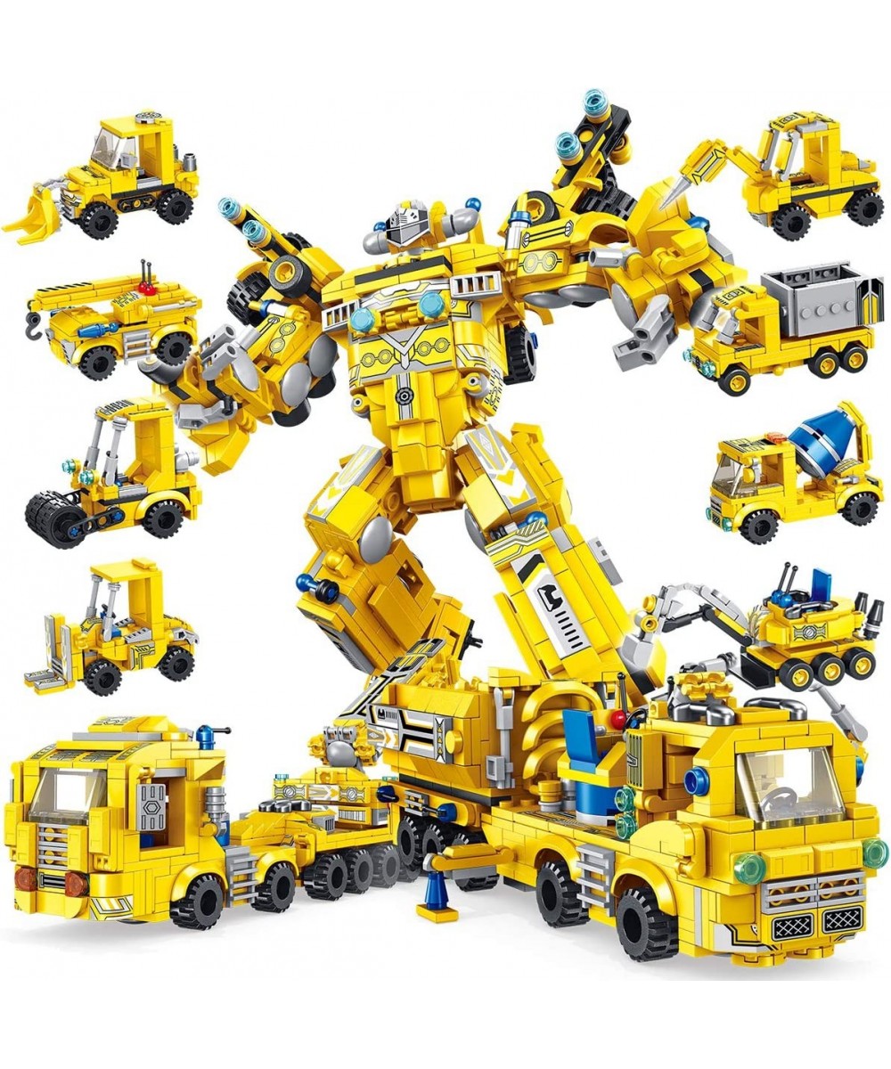 723 PCS Robot Building Kit 8-in-1 Kids Model Engineering Construction Vehicle Building Blocks Sets STEM Learning Building Bri...