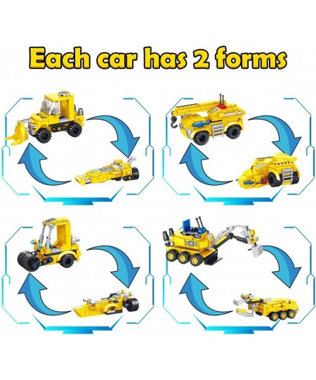 723 PCS Robot Building Kit 8-in-1 Kids Model Engineering Construction Vehicle Building Blocks Sets STEM Learning Building Bri...