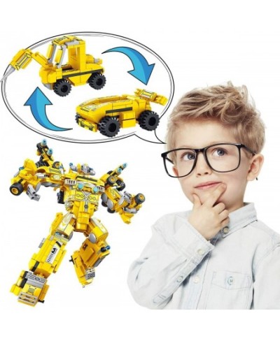 723 PCS Robot Building Kit 8-in-1 Kids Model Engineering Construction Vehicle Building Blocks Sets STEM Learning Building Bri...