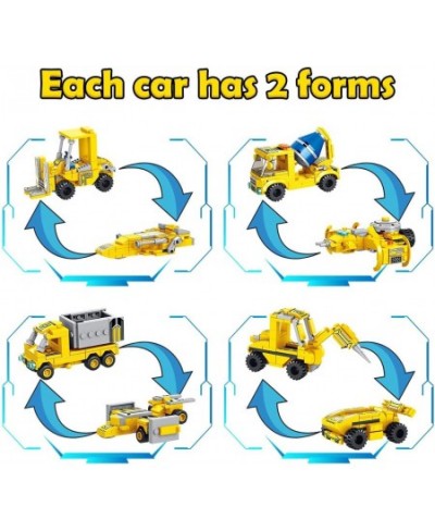 723 PCS Robot Building Kit 8-in-1 Kids Model Engineering Construction Vehicle Building Blocks Sets STEM Learning Building Bri...