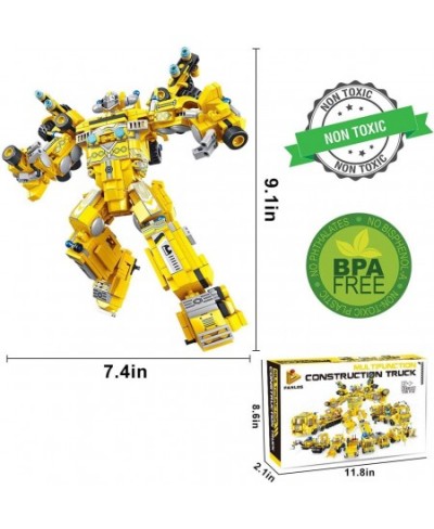 723 PCS Robot Building Kit 8-in-1 Kids Model Engineering Construction Vehicle Building Blocks Sets STEM Learning Building Bri...