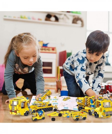 723 PCS Robot Building Kit 8-in-1 Kids Model Engineering Construction Vehicle Building Blocks Sets STEM Learning Building Bri...