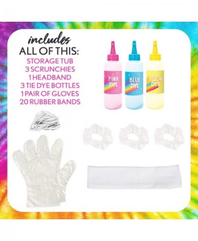 Hair Wear Tie-Dye Tub Kit by Horizon Group USA Create 3 Tie-Dye Hair Accessories DIY Tie Dye Kit Includes Dyes Bottles Rubber...